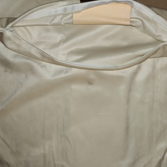 Beige & Gold Stripe Velvet Throw Pillow Case Sham - Picture 4 of 7